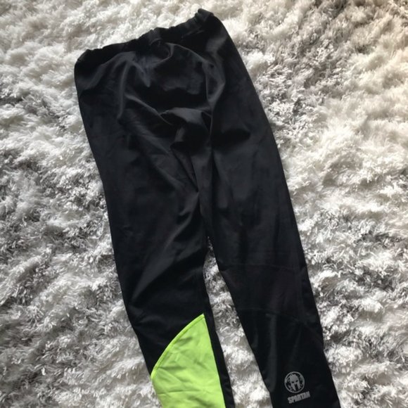 Reebok Black/Yellow Dri-fit full leggings - Picture 2 of 5